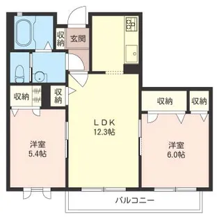 パレス・ジュエルBOX B【2階】の間取り