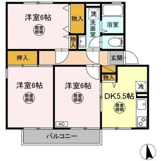 ウィンベル 四番館【1階】の間取り
