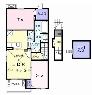 パッシィオーネU【2階】の間取り