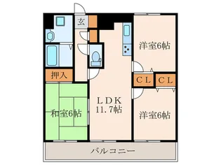 FARO戸畑駅前ビル【11階】の間取り