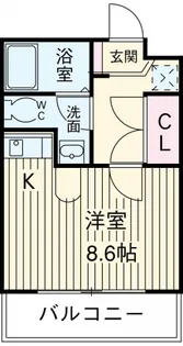 メモリアル博多【6階】の間取り