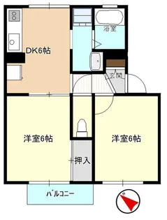 セジュール高野 B棟【2階】の間取り