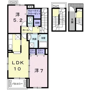 ハピネス ウエストII【3階】の間取り