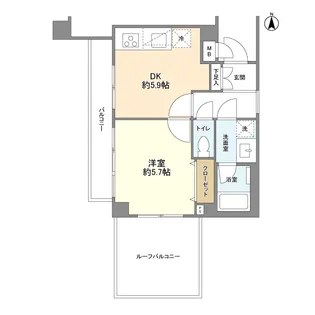 トゥールロワイヤルエルモア雪ヶ谷【7階】の間取り