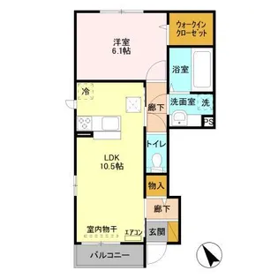 コゥジーコート【1階】の間取り