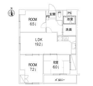 モンテローザ高野台【4階】の間取り