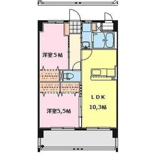 ヴィラ ミモザ【2階】の間取り