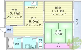 セクターズマンション【2階】の間取り