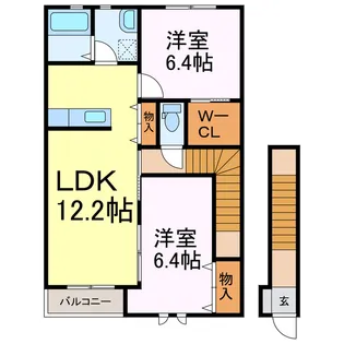 フラワータウン【2階】の間取り