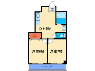 スカイハイツ【6階】の間取り