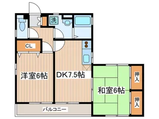 高木ハイツ【2階】の間取り