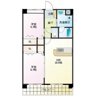 グランコムサ寺崎【2階】の間取り