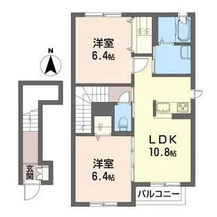プライムタウン A【2階】の間取り