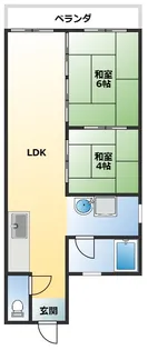 西旭町マンション【3階】の間取り
