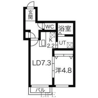 デュオレッド豊平【1階】の間取り