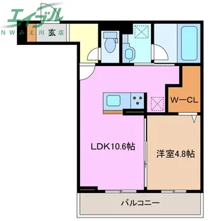 ディーシャンブル富田【2階】の間取り