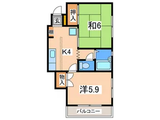 アミューズ磯子壱番館【1階】の間取り
