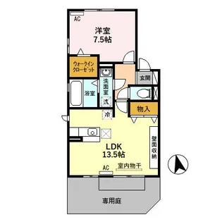 リビングタウン下奈良 B【1階】の間取り