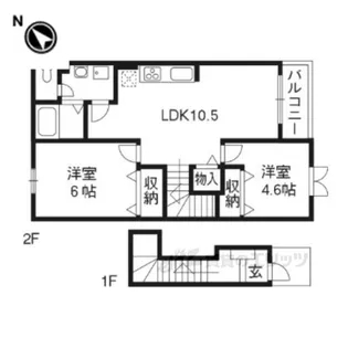 Bamboo仲道【2階】の間取り
