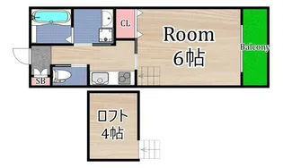 パレスハナテンII【2階】の間取り