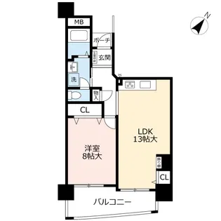 URアーベインルネス諸岡【10階】の間取り