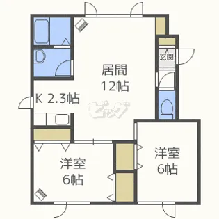 アイリス【1階】の間取り
