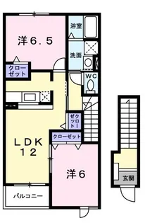 サニーメゾン撫子501A【2階】の間取り