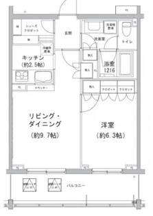 ヒューリックコート雪が谷【4階】の間取り
