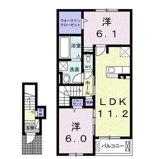 ポポラス II【2階】の間取り