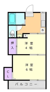 北越谷フラット【2階】の間取り