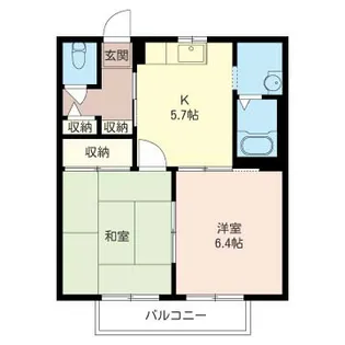 メゾンミナミB【2階】の間取り