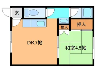 コスモハイツ【1階】の間取り