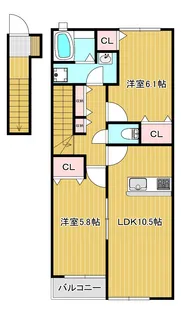 アジュール東畦【2階】の間取り