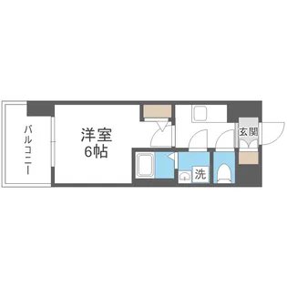 エスリード難波VALORE【9階】の間取り