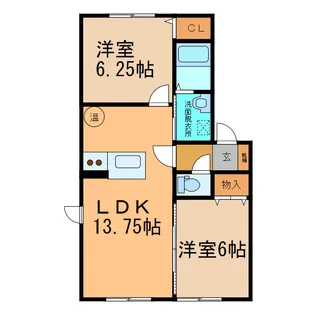 グランドールKI【1階】の間取り