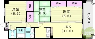 ソシアヒルズ【3階】の間取り