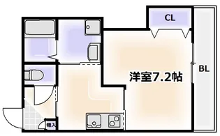 クレアール西今川【3階】の間取り