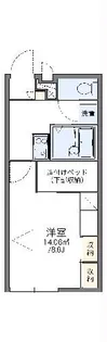 レオパレスサニースクエアーD【1階】の間取り