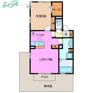 イーリス【1階】の間取り