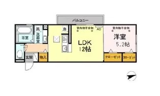 ボヌール江場【1階】の間取り