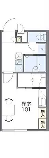 レオパレスセカンドなわて【2階】の間取り