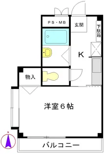 フラット山屋【3階】の間取り