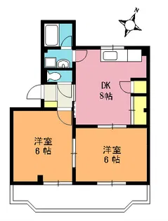 島村第三マンション【1階】の間取り