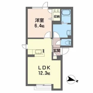 シャーメゾンメイA【2階】の間取り
