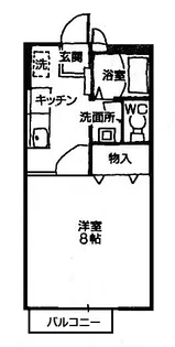 ジュネス千日A【1階】の間取り