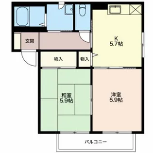 エバーグリーン A【2階】の間取り