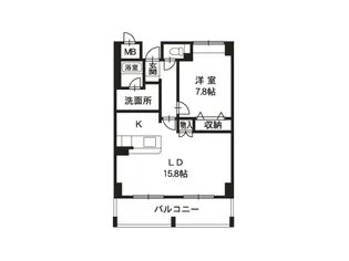 レインボーメゾン六九【5階】の間取り