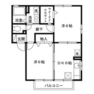 公園通りIII【2階】の間取り