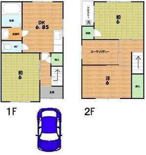 大阪府交野市向井田1【一戸建】の間取り