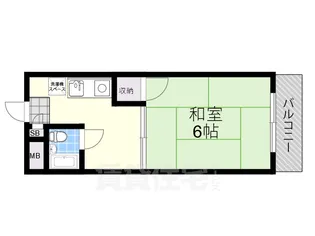 天神コーポ【3階】の間取り